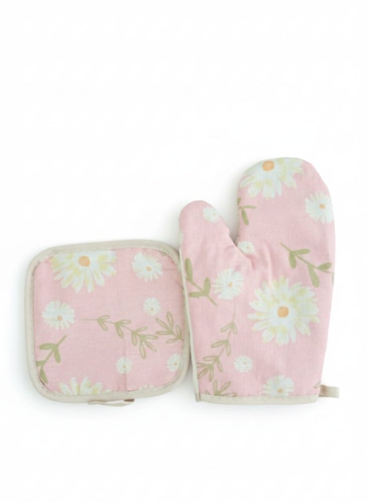 جوانتي وماسك فرن حراري كتان  قطعتين - Image 2